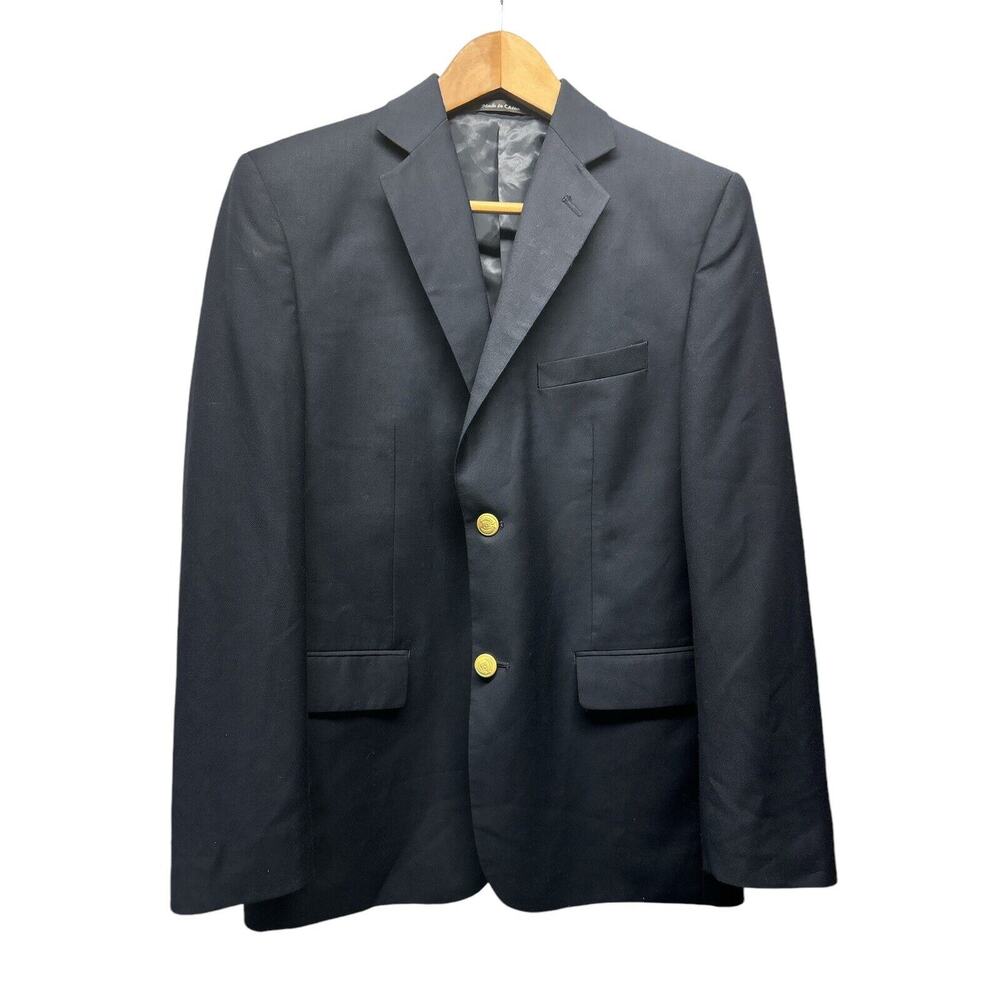 CHAPS Big Boy Classic Blazer Sports Coat •‎ Navy • Size 18R • Preppy Uniform
